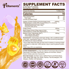 ELLAMENTZ Turmeric Gummies dual-layer shell highlights stability and potent core.