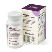 ellura bottle front label highlighting 36 mg PACs for urinary health support