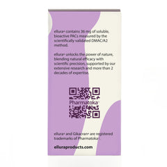 ellura capsule closeup showing vegan, concentrated cranberry extract
