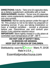 ELP ESSENTIAL Cat's Claw label close-up showing dosage details