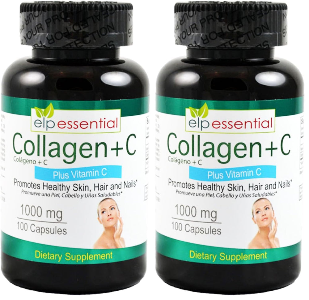 ELP ESSENTIAL collagen bottle front view for daily collagen support, premium formula.