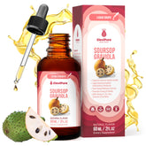 ElviPure Soursop bottle pour enables quick, precise daily dosing.