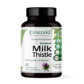 Emerald Labs European Milk Thistle bottle front highlights a liver-supporting herbal supplement