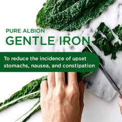 Emerald Labs Gentle Iron label showing 120 vegetarian capsules for daily use