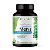 Emerald Labs Men's 1 Daily Multi bottle close-up for daily nutrient support.