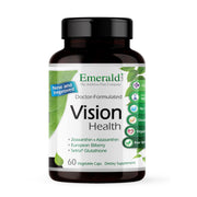 Emerald Labs Vision Health bottle front showing vegan capsules for daily eye support