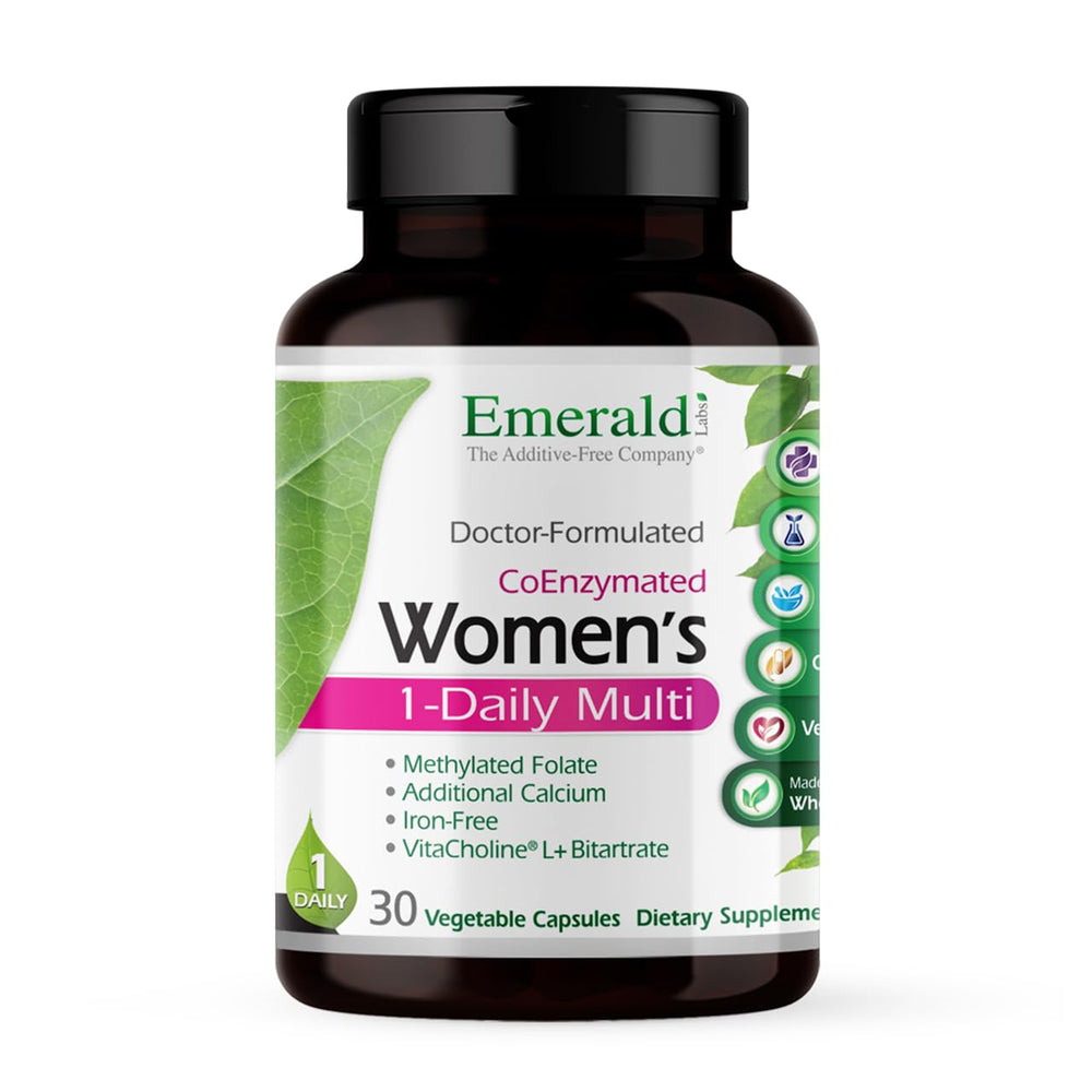 EMERALD LABS Women's 1-Daily Multi bottle for daily wellness support