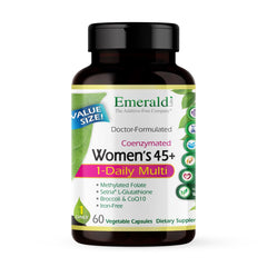 EMERALD LABS Women's 45+ multivitamin bottle for comprehensive daily nutrition.
