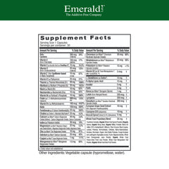 Emerald Labs Women's 45+ capsules closeup highlighting easy daily intake.
