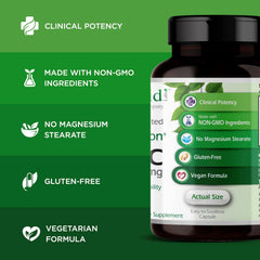 Cápsulas Emerald Labs Zinc 25mg para absorción eficaz y soporte diario.