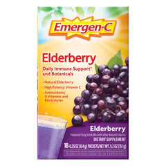 Emergen-C Elderberry fizzy drink packets ready to mix for daily immune support