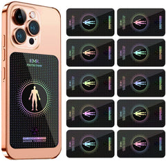EMF Protection protection stickers on a phone case for wide coverage