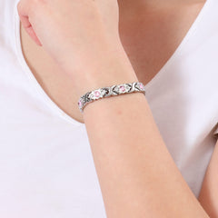 Emmori bracelet shows adjustable 8.5 inch length for secure fit