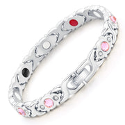 Emmori ultra-strength magnetic bracelet for women with crystal accent on wrist