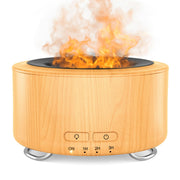 Emochies 500ml diffuser with fireplace design creates cozy living room ambience.