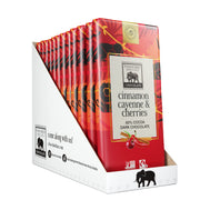 Endangered Species Chocolate bar with cinnamon cayenne and cherries for a bold, spicy-sweet experience