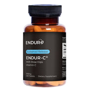 Endur-C vitamin C with rose hips bottle showing sustained release for gentle digestion