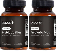 Endurance Products Prebiotic Plus bottle promotes daily gut balance and digestive wellness