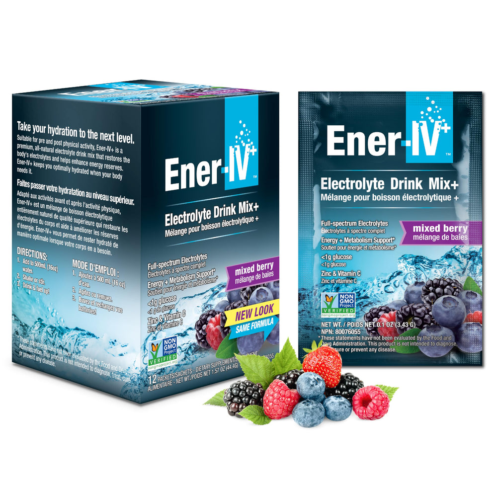 Ener-C electrolyte powder mixed berry packet for on-the-go hydration