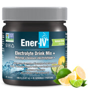 Ener-C EnerIV lemon-lime tub front view highlighting hydration-focused powder.