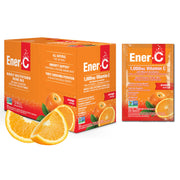 Ener-C orange multivitamin powder pack ready to add to water for daily energy.