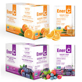 Ener-C orange pack poured into a glass for a refreshing vitamin boost