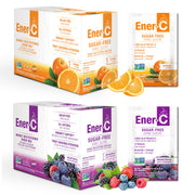 Ener-C orange pack poured into a glass for a refreshing vitamin boost