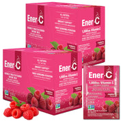Ener-C raspberry drink mix packet ready for quick hydration boost.