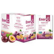 Ener-C sugar-free energy passion fruit sachet dissolving in water for hydration