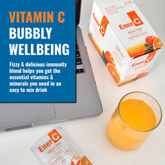 Ener-C vitamin C 1000mg dissolving in water for quick intake