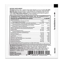 Ener-Life Orange sugar free drink mix sachet closeup, real fruit juice powders for natural flavor.