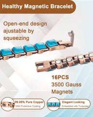 EnerCoppeX Turquoize close-up shows copper texture and skin-friendly finish