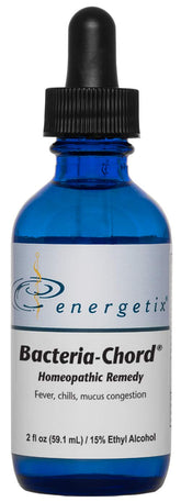Energetix Bacteria-Chord bottle front, a compact homeopathic detoxifier for daily use.