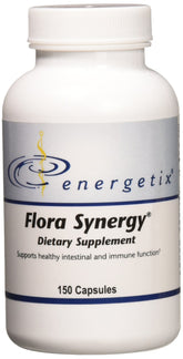 Energetix Flora Synergy capsules bottle provides daily wellness support.
