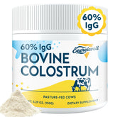 Energievoll Bovine Colostrum powder bottle for easy daily gut support.