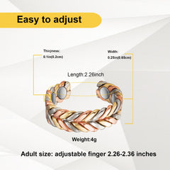 EnerMagiX adjustable copper ring with open design for a comfortable fit