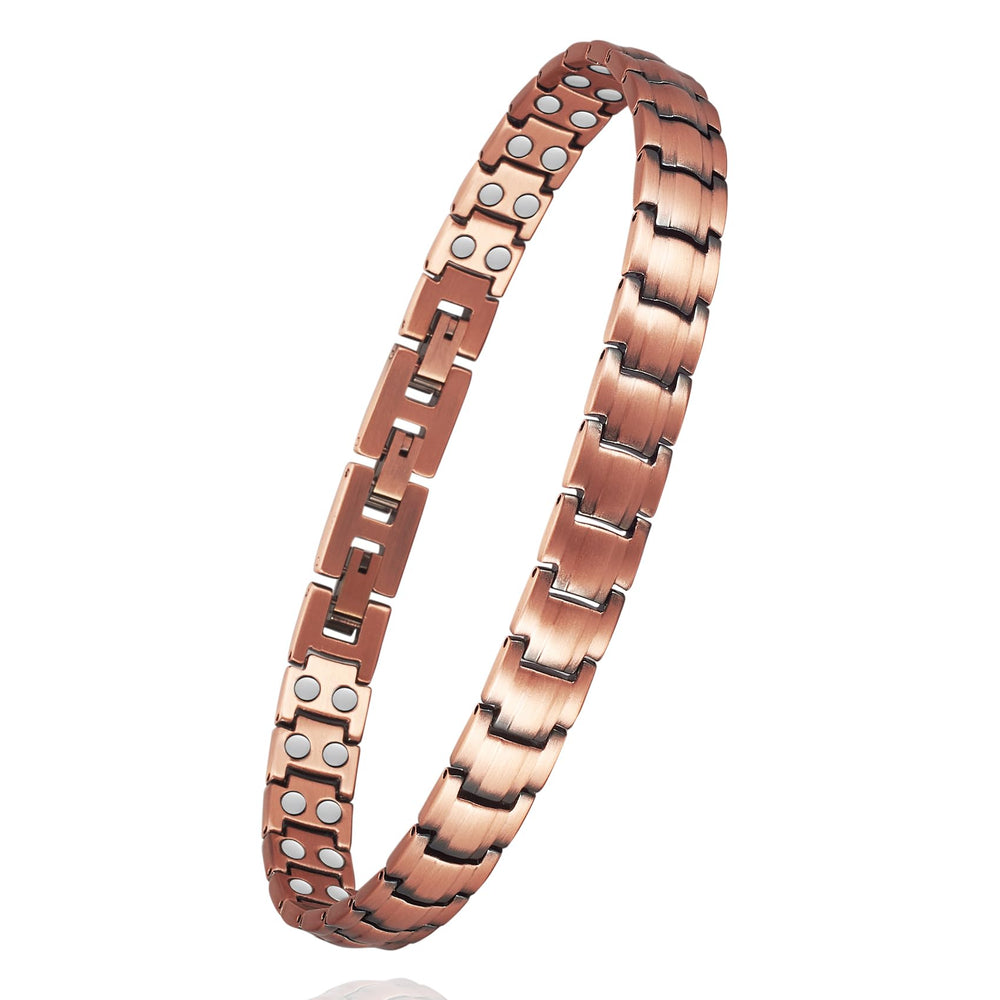 EnerMagiX copper anklet close-up shows pure copper finish and craftsmanship