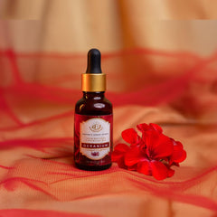 Enhanced Essentials geranium oil dropper for precise skincare and diffusion use