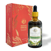 Enhanced Essentials Rosemary Essential Oil bottle, premium quality for aromatherapy and mood clarity.