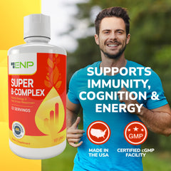 ENP Super B Complex Liquid dropper dispensing for easy daily dosing