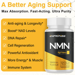 Enprotess Sublingual NMN label close-up highlighting high purity.