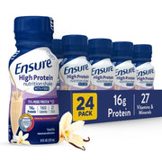 Ensure High Protein Vanilla Shake bottle for on-the-go nutrition and muscle support.