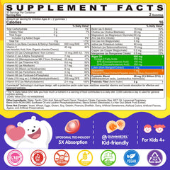 EnvyCure label highlights vitamin mix, minerals, and Omega-3 benefits for kids