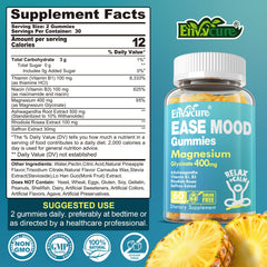 EnvyCure gummies close-up highlighting 400 mg magnesium per serving for wellness.