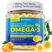 EnvCure vegan omega-3 gummies bottle demonstrates liposomal formula for enhanced absorption.