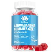 EnvyDeal Ashwagandha Gummies bottle-front, vegan supplement for daily mood support.