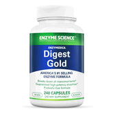 Enzyme Science Digest Gold bottle front, a vegan enzyme blend for post-meal support