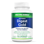 Enzyme Science Digest Gold bottle front, a vegan enzyme blend for post-meal support