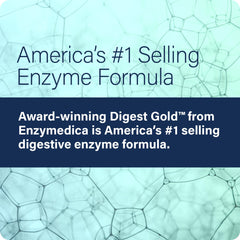 Enzyme Science Digest Gold label nutrition – shows 13 enzyme types and vegan status.