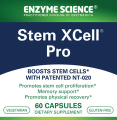 Enzyme Science Stem XCell Pro capsules close-up highlighting smooth texture for convenient daily use.